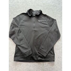 Nike Dri-Fit Men's Black 1/4 Zip Pullover Training Top Size M Lightweight